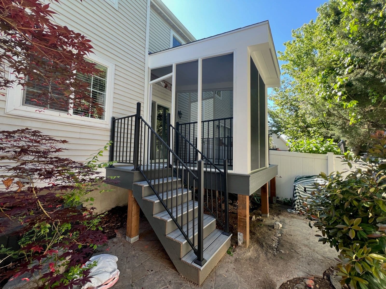 Modern Screened-In Porch Transformation in Bountiful UT